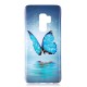Samsung Galaxy S9 Schmetterling Cover Blau Fluoreszierend