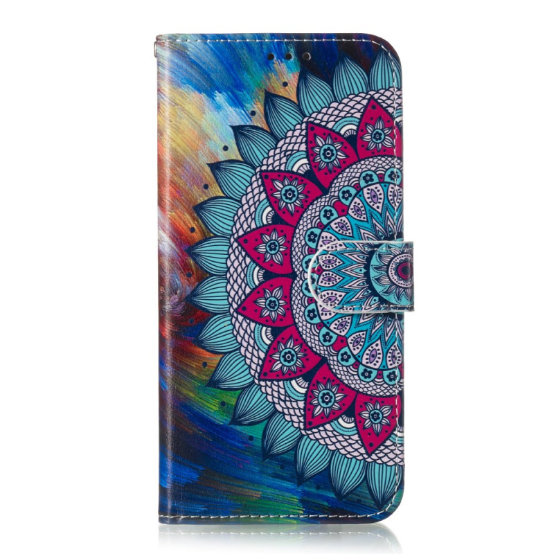 Samsung Galaxy S23 FE Mandala Bunte Tasche mit Riemen