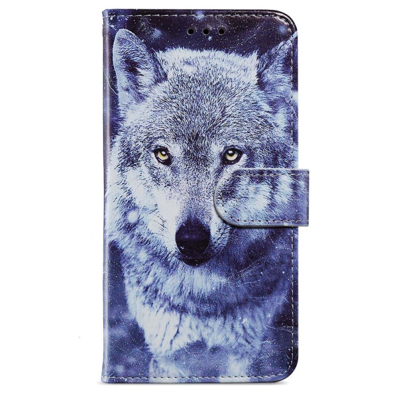 Samsung Galaxy S23 FE Hülle Mein Wolf mit Riemen
