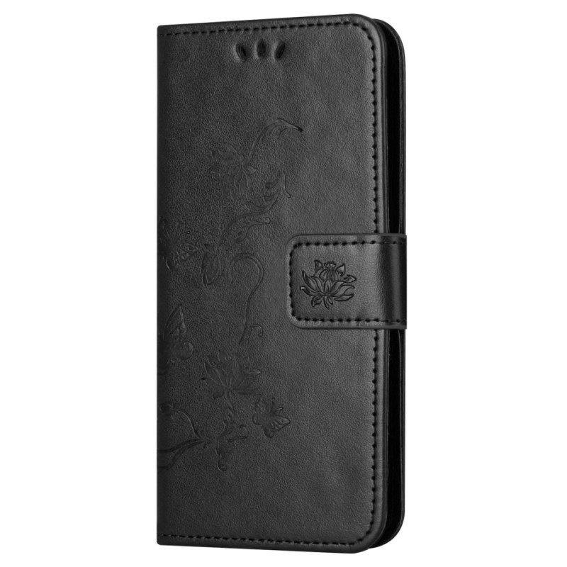 Hülle Samsung Galaxy S23 FE Blumen mit Riemen