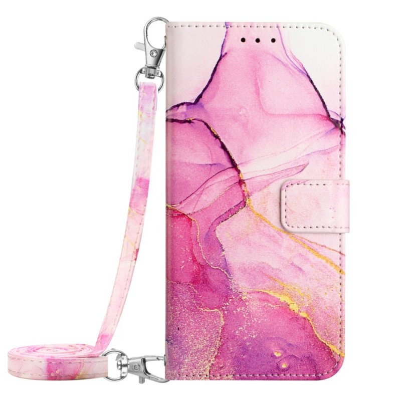 Samsung Galaxy S23 FE Marmor Tasche mit Schulterriemen