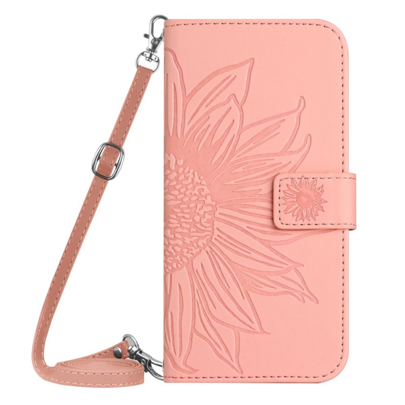 Samsung Galaxy S23 FE Tasche Sonnenblume mit Schulterriemen