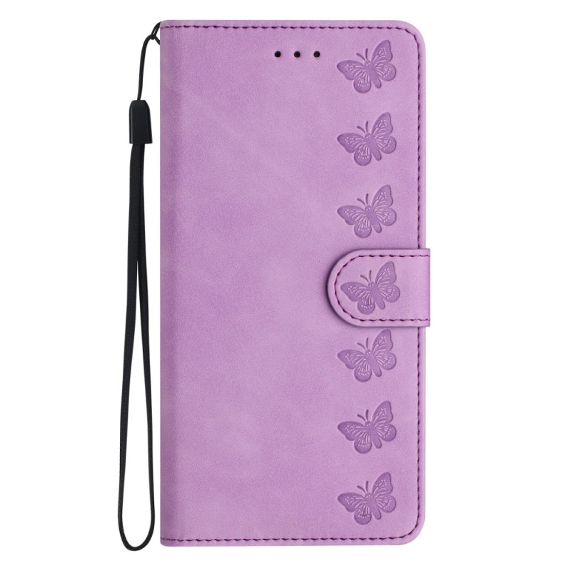 Samsung Galaxy S23 FE Hülle Schmetterling Riemchen Frise