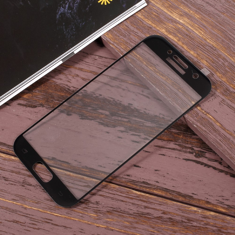 Samsung Galaxy A5 Displayschutz aus gehärtetem Glas mit schwarzen Konturen