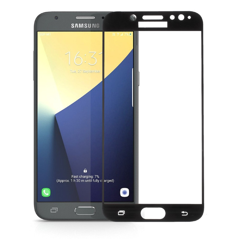 Schutz aus gehärtetem Glas Schwarze Konturen Samsung Galaxy J7 (2017)