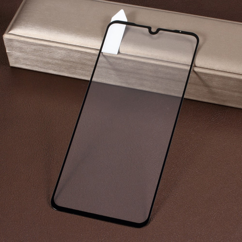 Xiaom Mi 9 Displayschutz aus gehärtetem Glas mit schwarzen Konturen