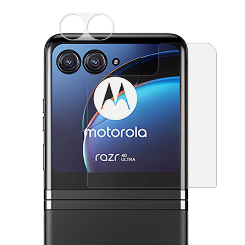 Schutz aus gehärtetem Glas für Display und Linsen Motorola Razr 40 Ultra