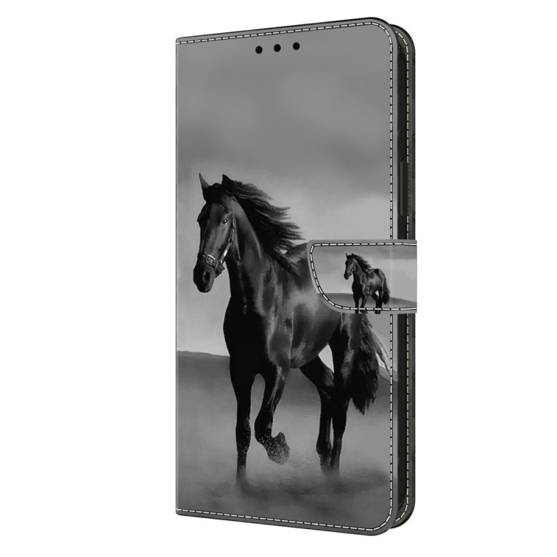 Hülle Samsung Galaxy S24 5G Pferd Schwarz