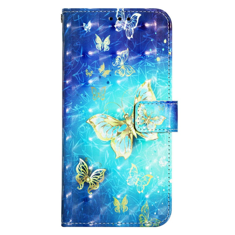 Hülle Samsung Galaxy S24 5G Goldene Schmetterlinge