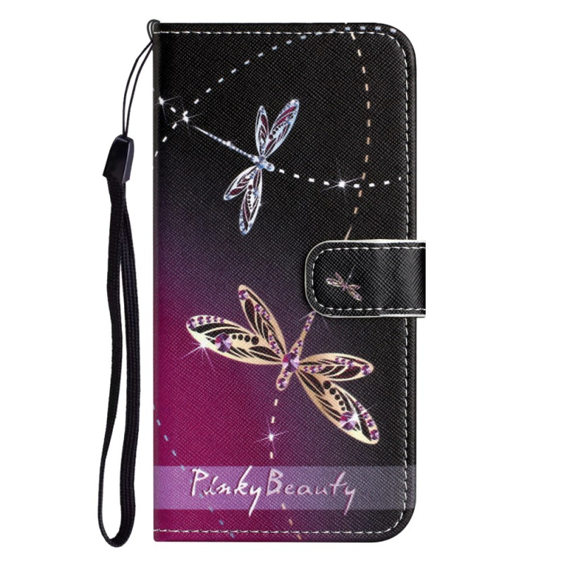 Samsung Galaxy S24 5G Tasche Libellen mit Trageband