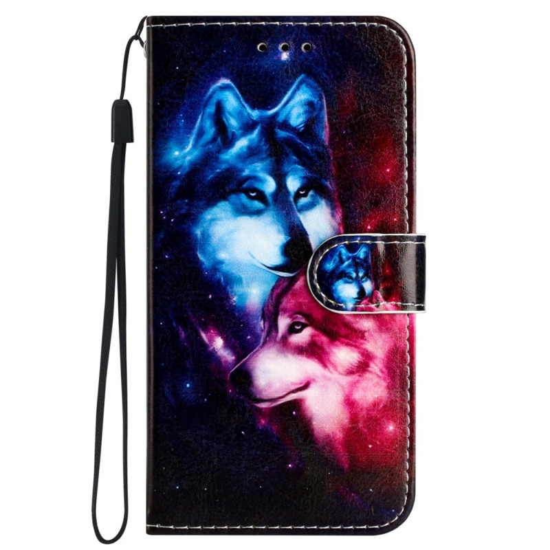 Hülle Samsung Galaxy S24 5G Wolfspaar mit Riemen
