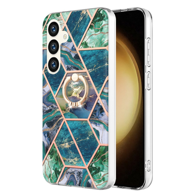 Samsung Galaxy S24 Cover mit Ringhalter Marmor Decliné