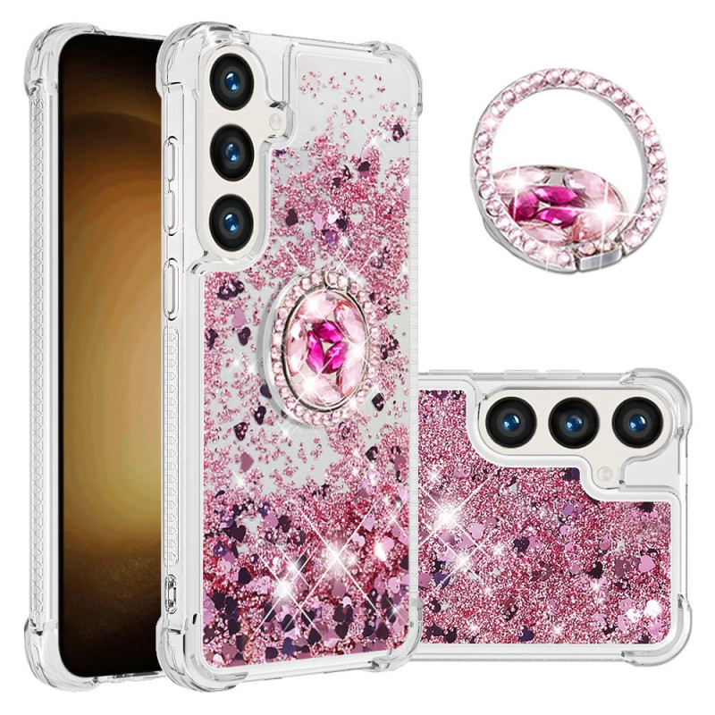 Samsung Galaxy S24 5G Cover mit Glitter Ring-Support