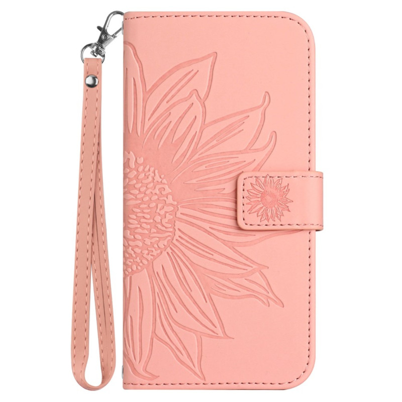 Tasche Moto G84 5G Sonnenblume mit Riemen
