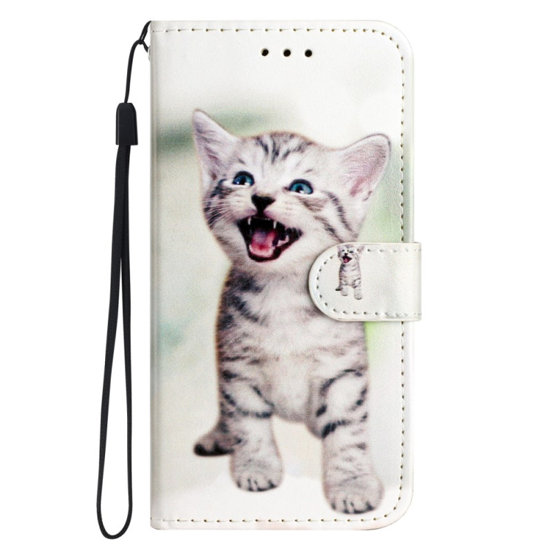 Tasche Moto G54 5G Lustiges Kätzchen mit Riemen
