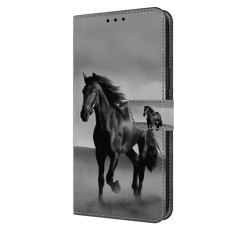 Hülle Xiaomi Redmi 13C 4G/5G/Poco C65 Pferd Schwarz