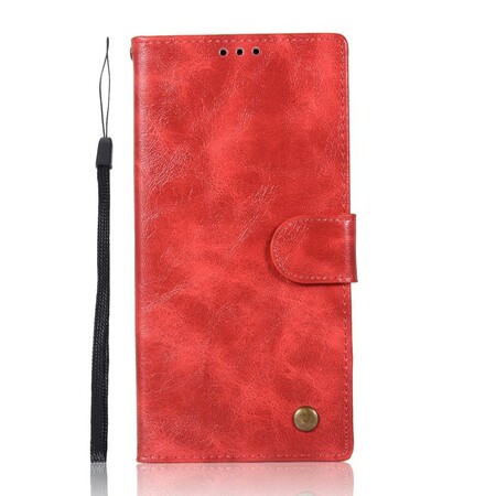 Sony Xperia XA1 Tasche in Vintage-Lederoptik mit Riemen