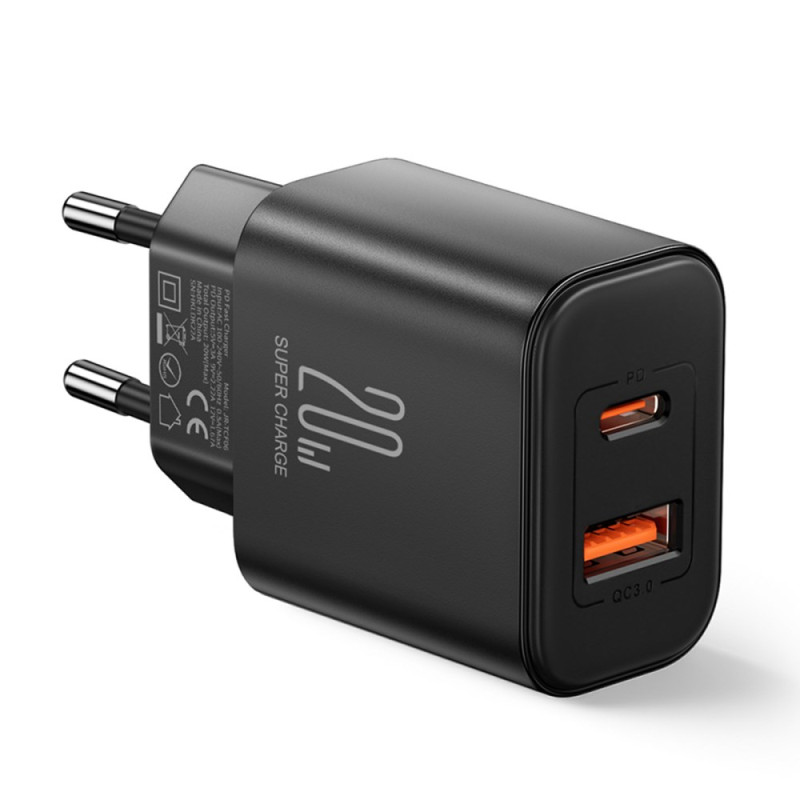 Schnellladegerät Mini Wandadapter USB+Type-C Dual-Port JOYROOM