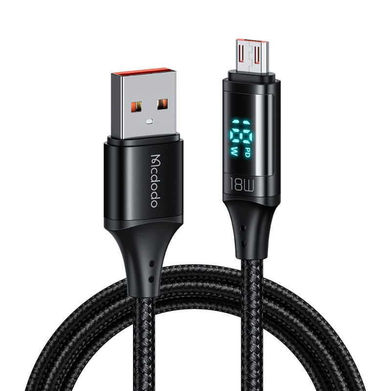 USB A auf Micro USB 3A Kabel mit LED Display 1.2m MCDODO