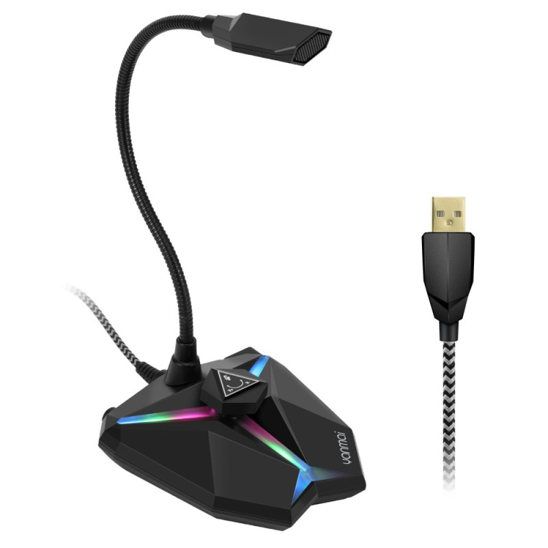 Desktop-Mikrofon mit RGB-Licht für Gaming und Live-Streaming YANMAI
