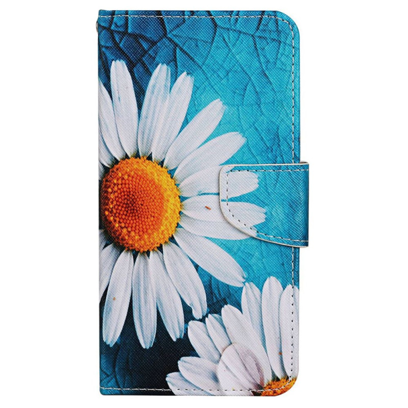 Samsung Galaxy S24 Plus 5G Chrysanthemen Großformatige Tasche mit Riemen