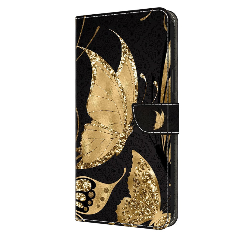 Samsung Galaxy S24 Plus 5G Schmetterling Goldene Tasche