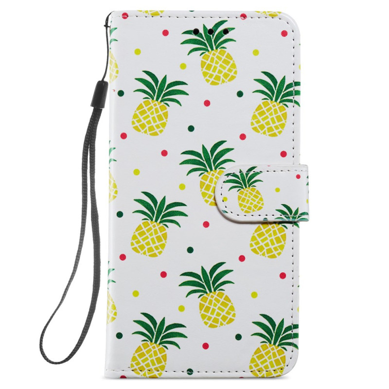 Samsung Galaxy S24 Plus 5G Tasche Ananas mit Riemen