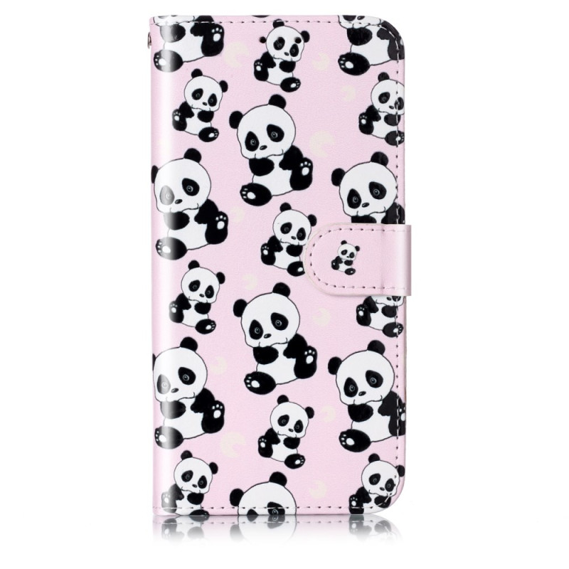 Samsung Galaxy S24 Plus 5G Pandas Tasche mit Riemen