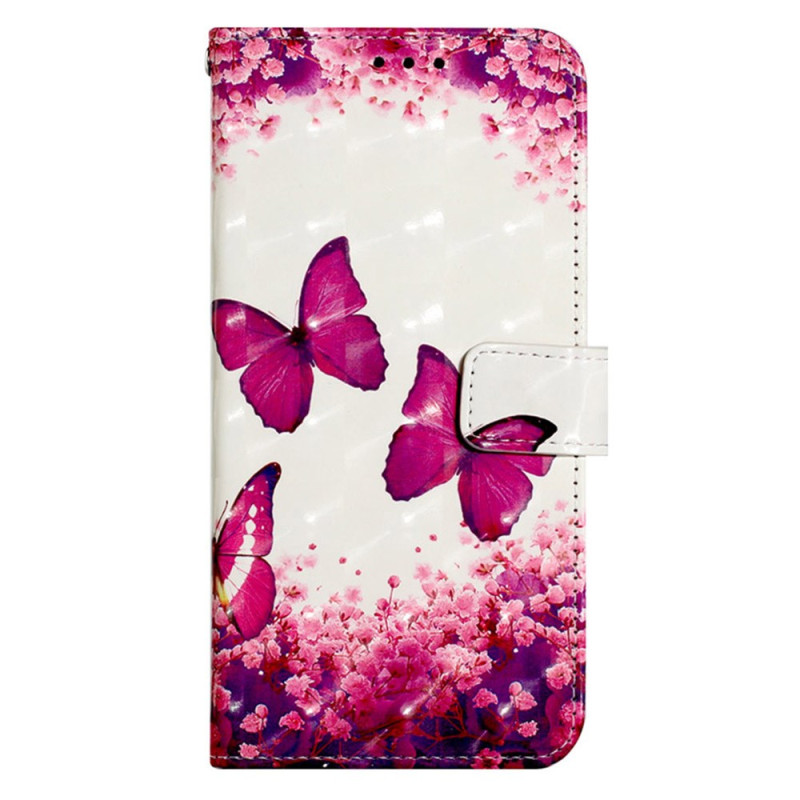 Hülle Samsung Galaxy S24 Plus 5G Rosa Schmetterlinge