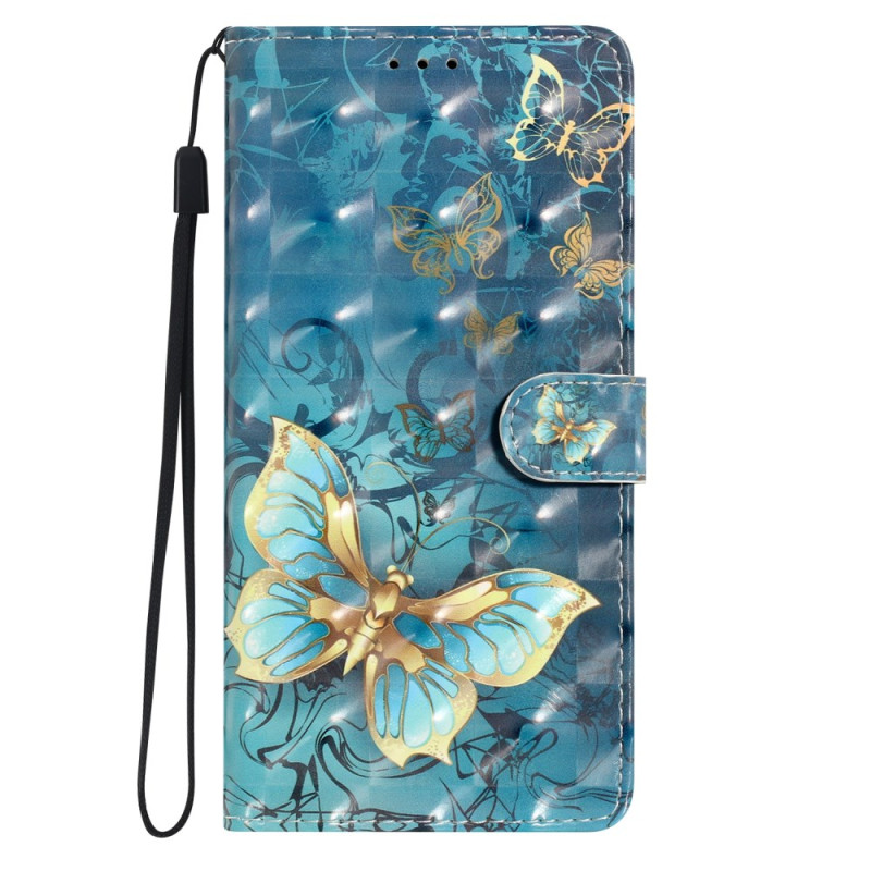 Samsung Galaxy A25 5G Schmetterlinge Riemchen Tasche
