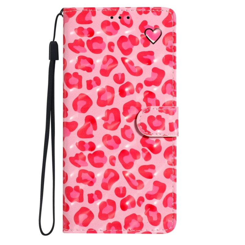 Samsung Galaxy A25 5G Leopard Print Pink Riemen
 Tasche