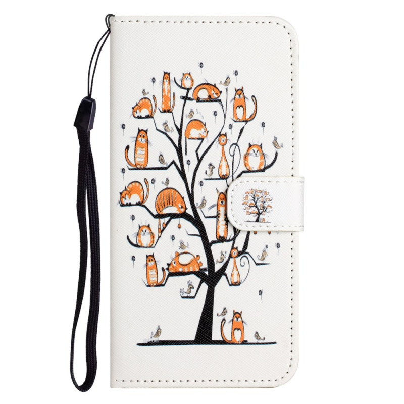Samsung Galaxy A25 5G Tasche Katze und Baum mit Riemen