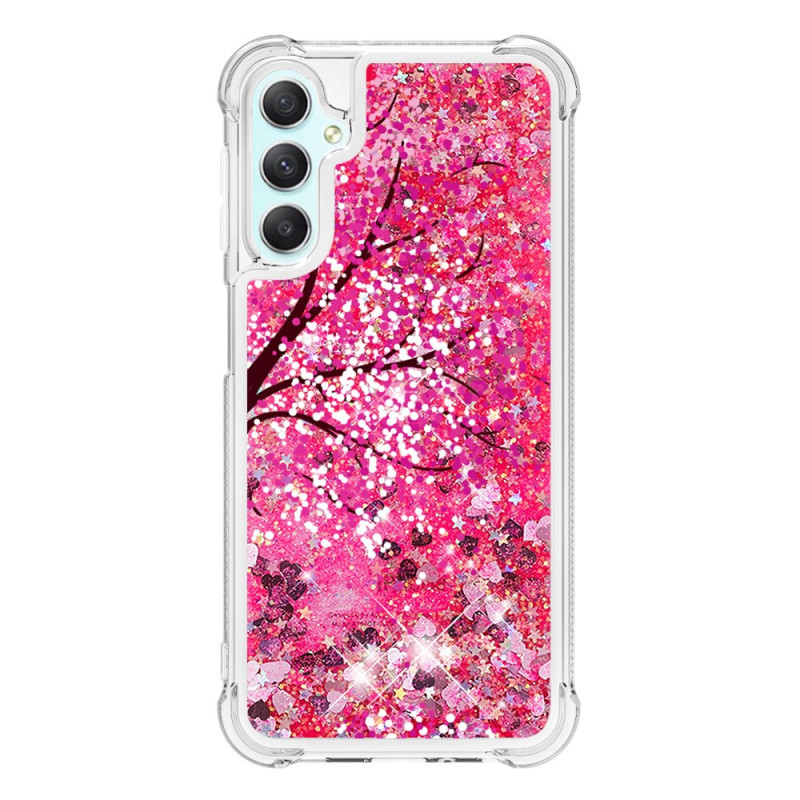 Samsung Galaxy A25 5G Glitter Cover Kirschblütenmotiv
