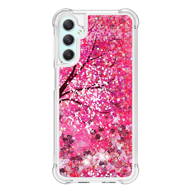 Samsung Galaxy A25 5G / A24 4G Glitter Cover Kirschblütenmuster