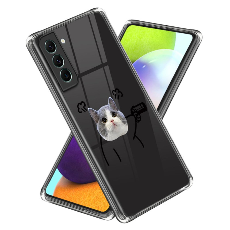 Samsung Galaxy S24 Plus Cover Bewaffnete Katze