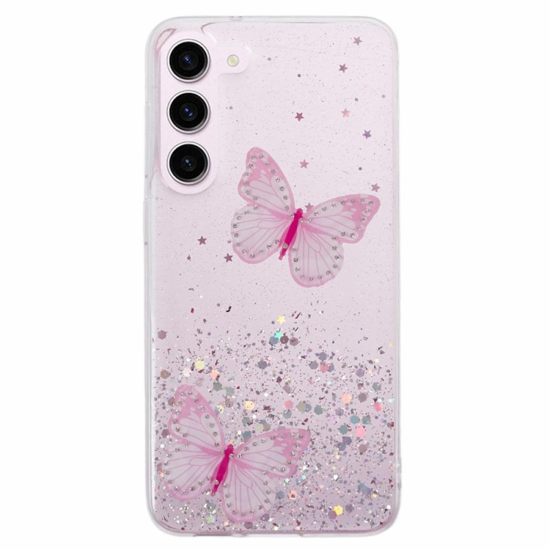 Samsung Galaxy S24 Plus 5G Glitter Schmetterlinge Cover