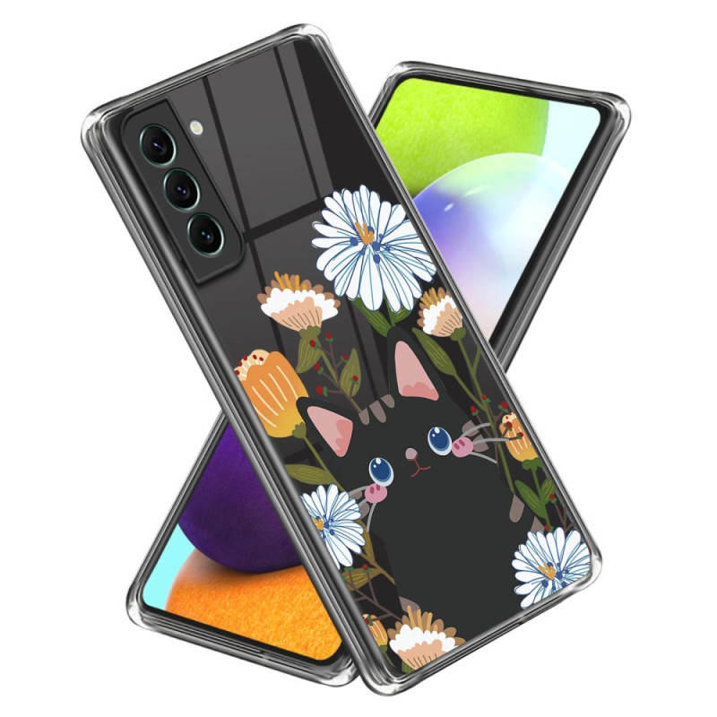 Samsung Galaxy S24 Plus 5G Cover Blume und Katze