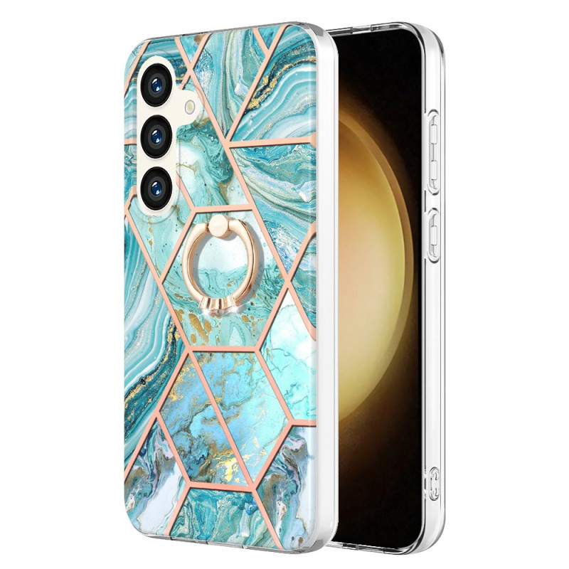 Samsung Galaxy S24 Plus 5G Ring-Ständer Marmor Geometrisch