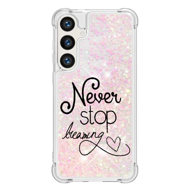 Samsung Galaxy S24 Plus 5G Liquid Glitter Never Stop Dreaming Cover