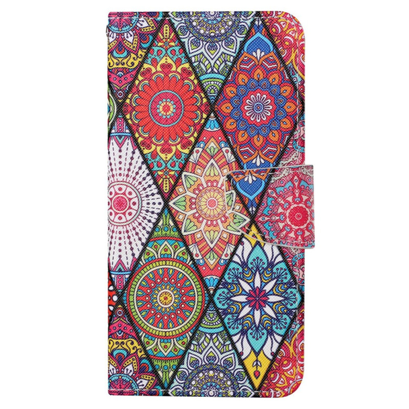 Samsung Galaxy S24 Ultra 5G Patchwork Tasche mit Riemen