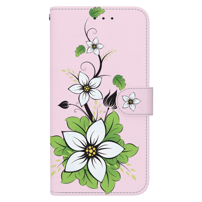 Samsung Galaxy S24 Ultra 5G Tasche Lilie mit Riemen