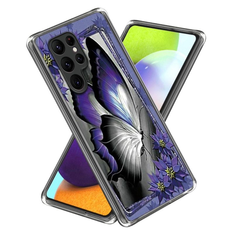 Samsung Galaxy S24 Ultra 5G Schmetterling Violett Cover