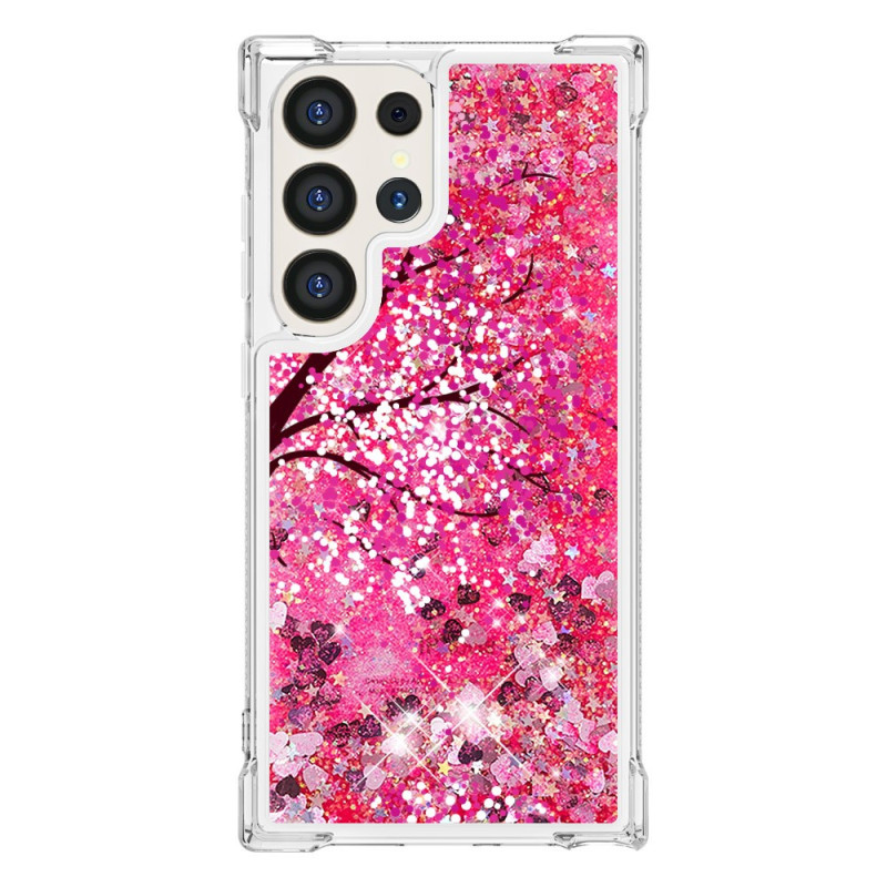 Samsung Galaxy S24 Ultra 5G Glitter Kirschblüten Cover