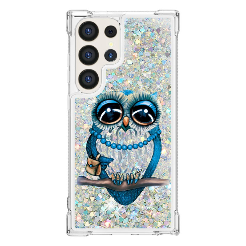 Samsung Galaxy S24 Ultra 5G Glitter Eule Cover