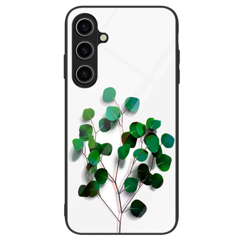 Samsung Galaxy A25 5G Panzerglas
 Cover Grüne Blätter