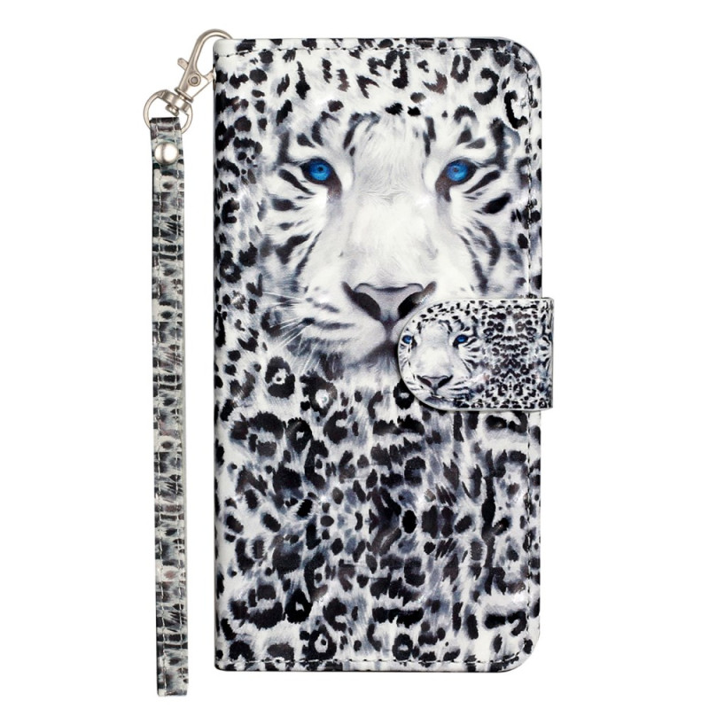 Samsung Galaxy A05s Leopardenmuster Tasche mit Riemen