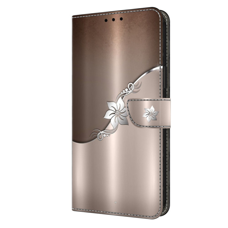 Samsung Galaxy A05s Hülle Blume Silber