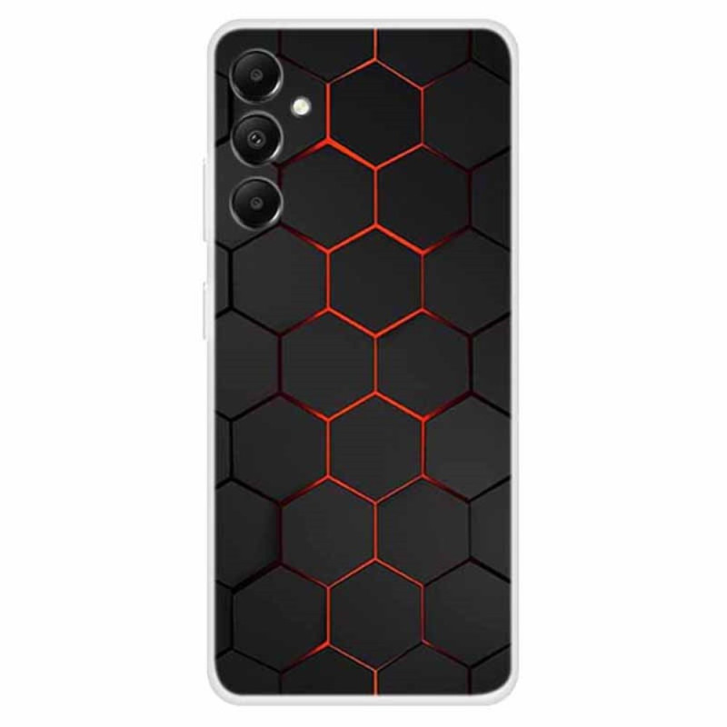 Samsung Galaxy A05s Cover Geometrisches Muster Rot