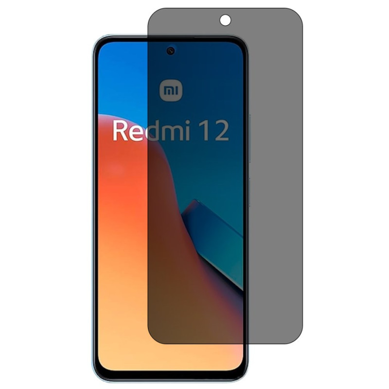 Protectuion en verre trempé Anti-Espion pour Écran Xiaomi Redmi 12 4G / 12 5G / Poco M6 Pro 5G