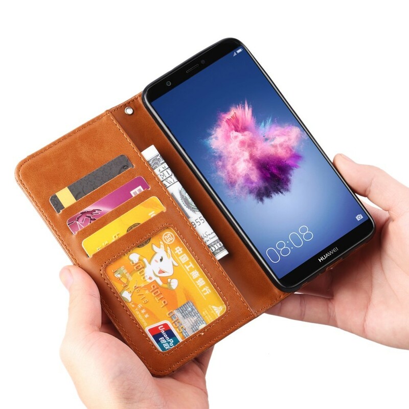 Flip Cover Huawei P Smart Kunstleder Kartenhalter
